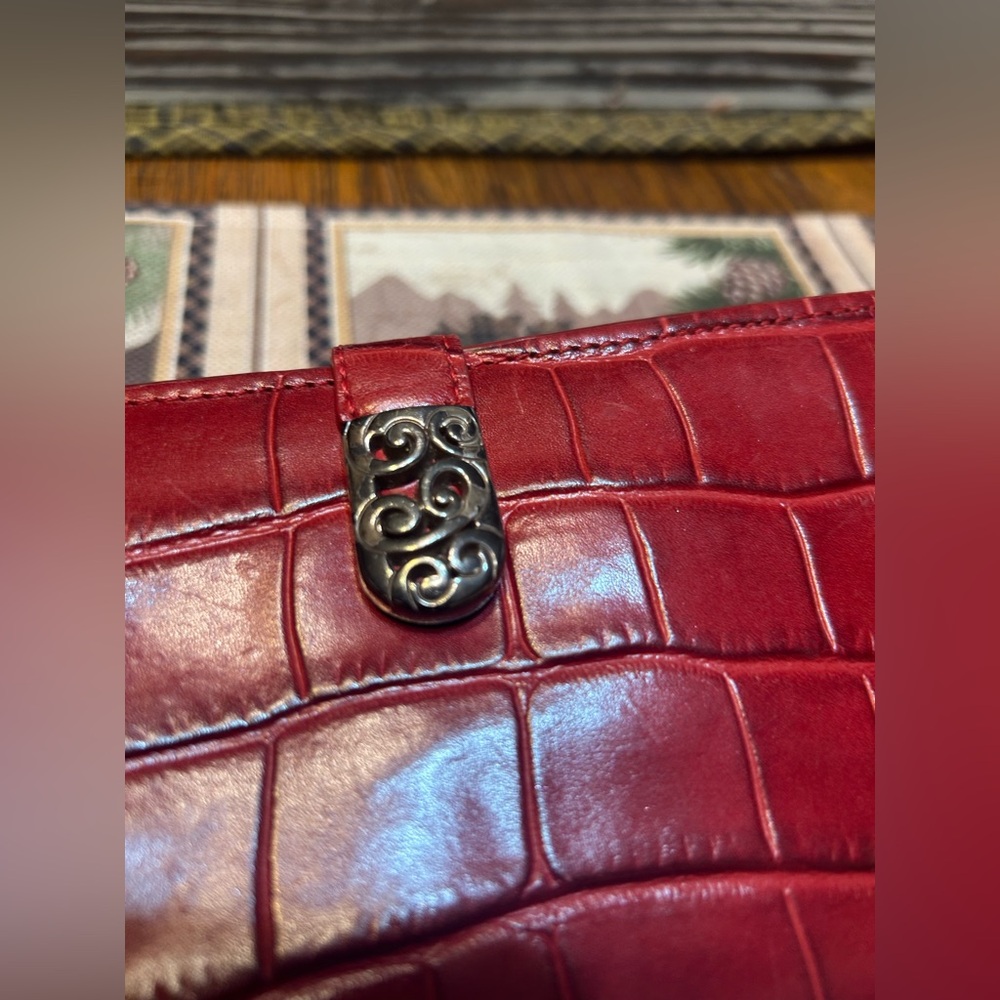 Brighton Red Embossed Wallet - Picture 6 of 6